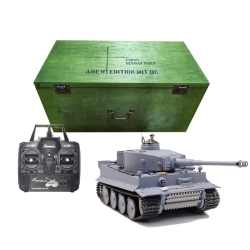 Tank TIGER I BB, 1:16, 2.4 GHz, zvuk, kouř, v dřevěném kufru, RTR